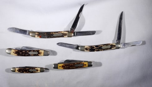 (5) SCHRADE UNCLE HENRY KNIFE LOT