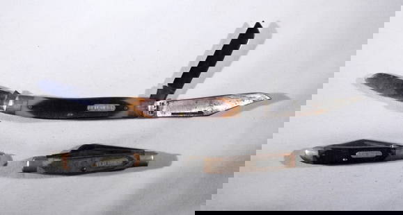 (3) SCHRADE OLD TIMER POCKET KNIVES: 80T, 340T & 120T, PRE-OWNED, VARIOUS CONDITIONS