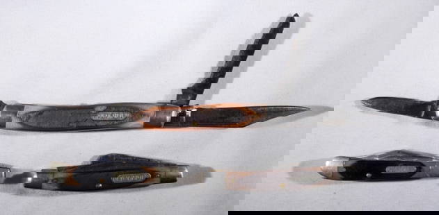 (3) SCHRADE OLD TIMER POCKET KNIVES: 80T, 340T & 120T, PRE-OWNED, VARIOUS CONDITIONS