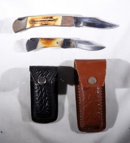 (2) BONE HANDLE KNIFE LOT - PAKISTON