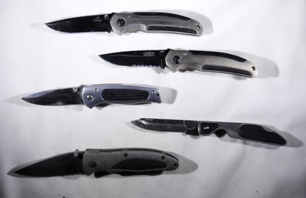 (5) SINGLE BLADE LOCKBACK UTILITY KNIVES