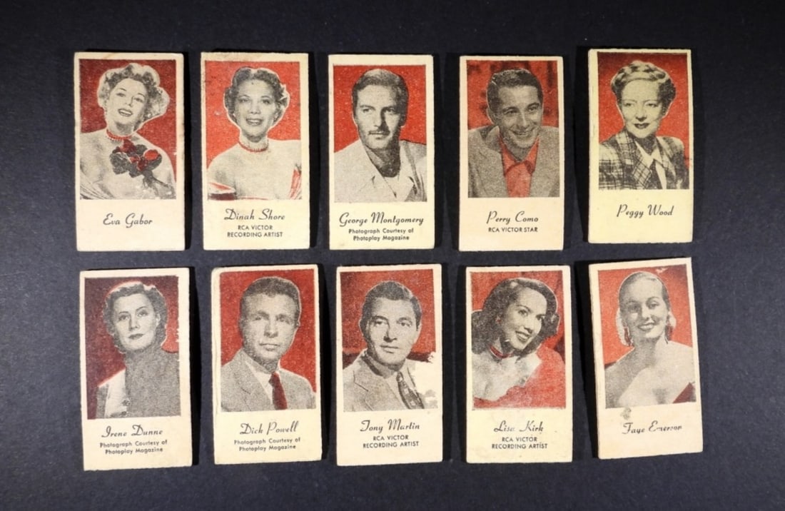 (10) 1940's ENGRAV-O-TINTS MOVIE STARS