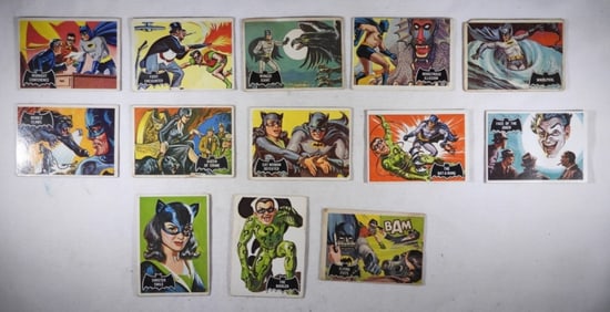 (13) 1966 BATMAN TRADING CARDS