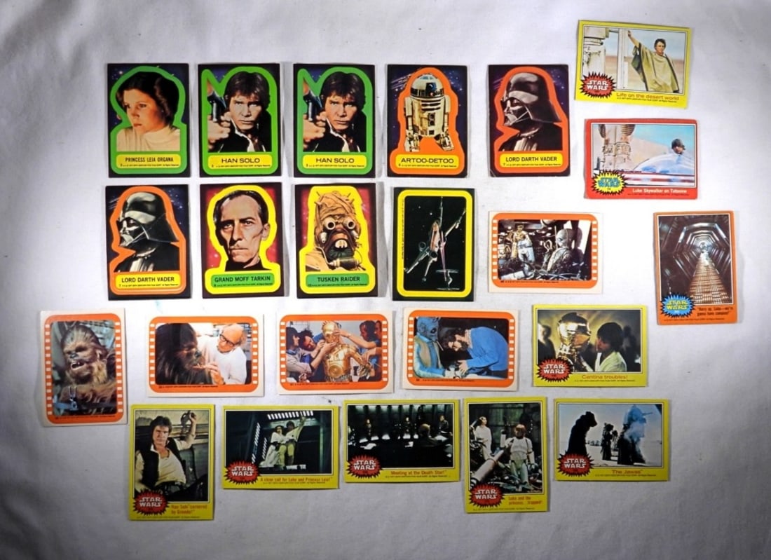 (14) STAR WARS STICKERS (9) CARDS (1 of 2)