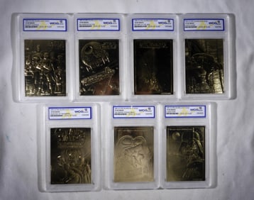 (7) STAR WARS 23kt GOLD CARDS WCG 10's