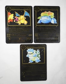 (3) POKEMON BLACK METAL 1st EDITION