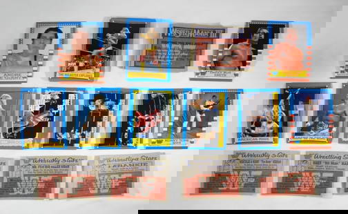 (75) 1987 TOPPS WWF WRESTLING CARDS: VERY NICE CONDITION - OVERALL NM - LOADED WITH STARS & ANDRE THE GIANT ROOKIE! & HULK HOGAN CARDS