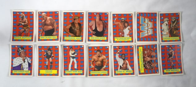 (14) 1987 TOPPS WWF STICKERS w/HULK