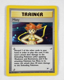 1999-2000 POKEMON TRAINER MISTY HOLO