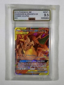 CHARIZARD & BRAIXEN GX 2019 GRADED 9.5 M