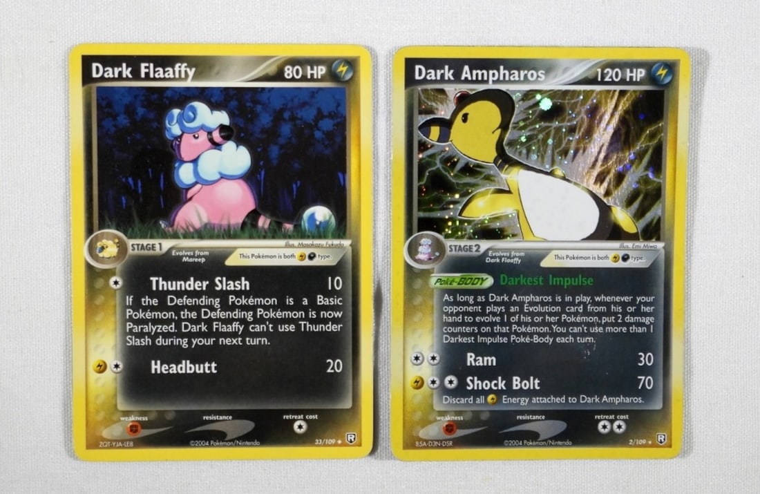DARK AMPHAROS REV HOLO & DARK FLAAFFY (1 of 2)