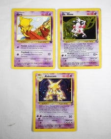 ALAKAZAM, MR. MIME REV HOLO & ABRA