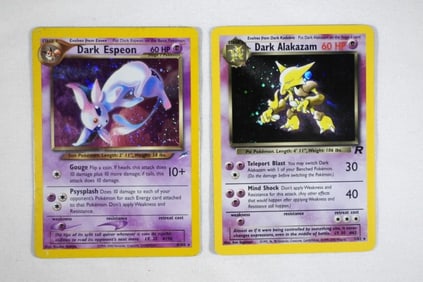 DARK ESPEON & DARK ALAKAZAM REV HOLO