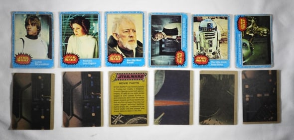 (51) STAR WARS TOPPS BLUE PACK CARDS