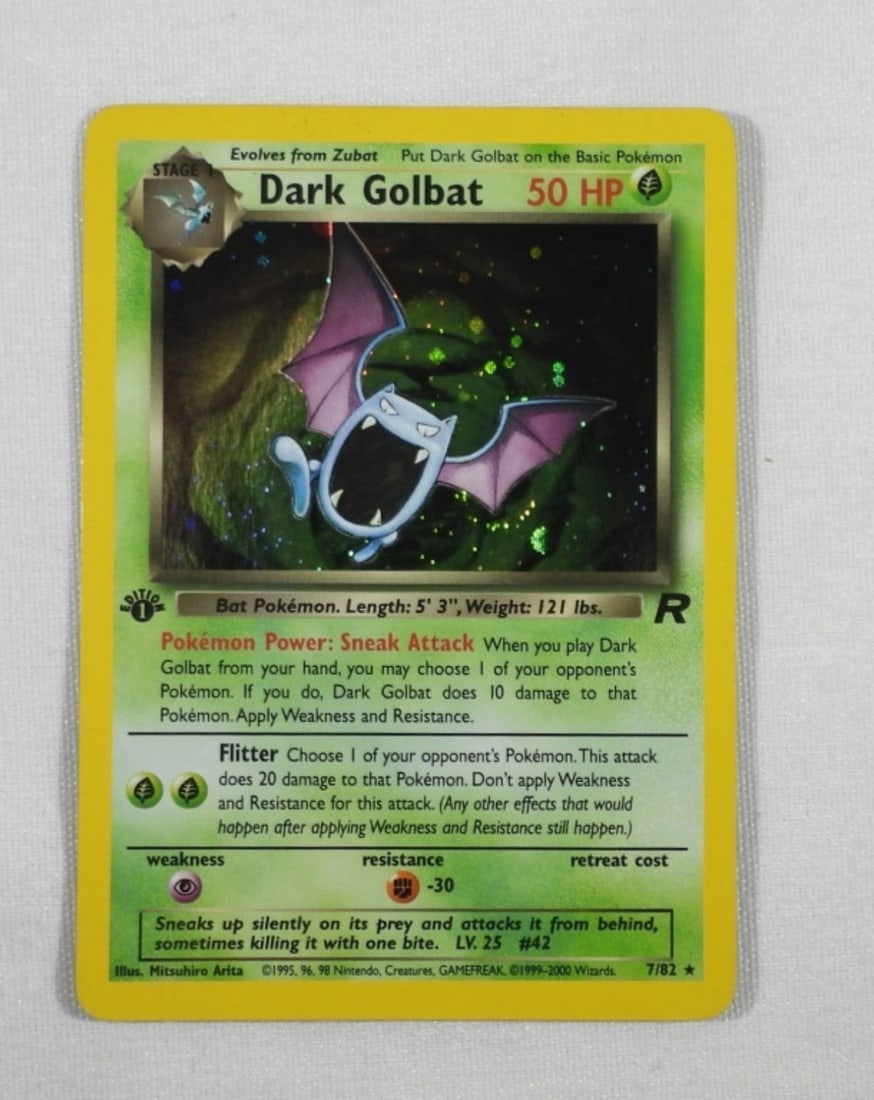 1ST EDITION DARK GOLBAT REV HOLO 7/82 (1 of 2)