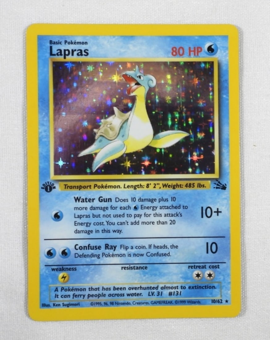 LAPRAS 1ST ED REV HOLO 10/62 POKEMON (1 of 2)