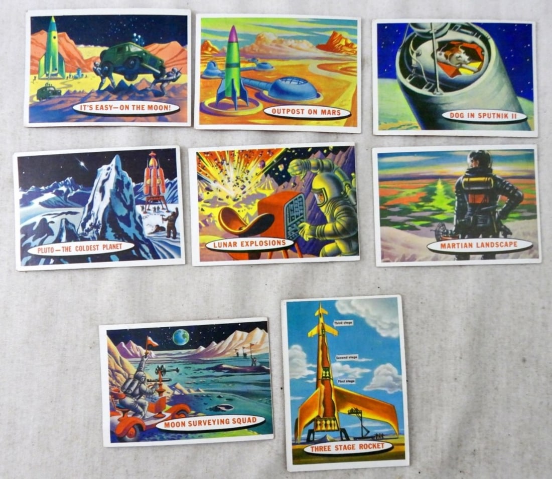 (8) 1957 TOPPS SPACE CARD LOT (1 of 2)