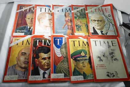 (10) 1960S TIME MAGAZINES