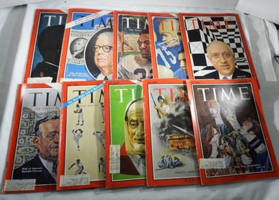 (10) 1960S TIME MAGAZINES