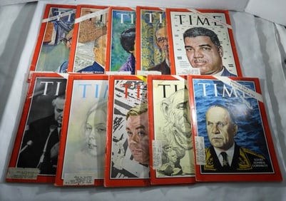 (10) 1960S TIME MAGAZINES