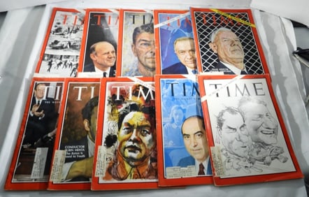(10) 1960S TIME MAGAZINES