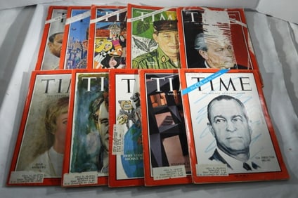(10) 1960S TIME MAGAZINES