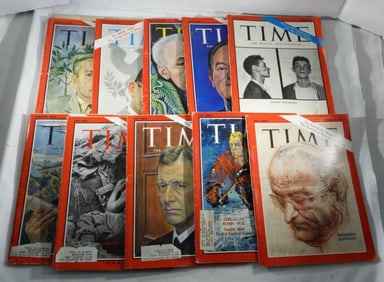 (10) 1960S TIME MAGAZINES