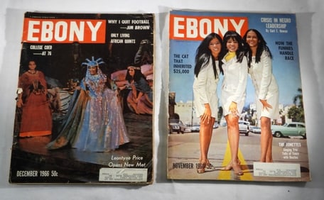 (2) 1966 EBONY MAGAZINES