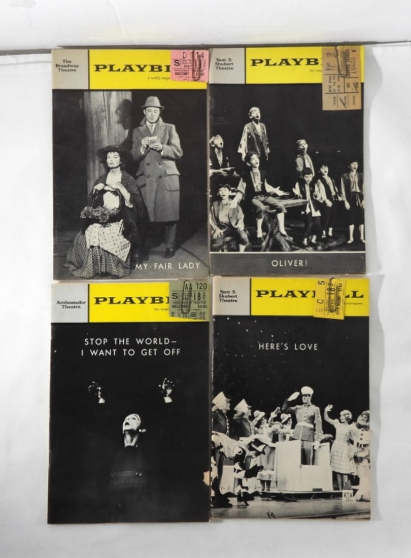 (4) 1960s BROADWAY PLAYBILL & TICKETS (1 of 2)