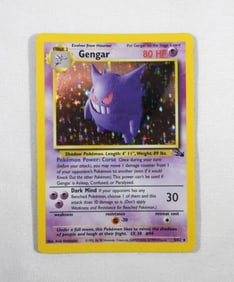 GENGAR 5/62 REV HOLO FOSSIL CARD