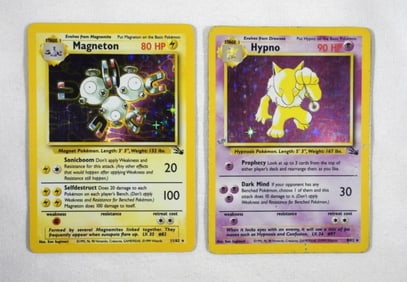 HYPNO & MAGNETON REV HOLO FOSSIL CARDS