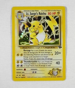 LT. SURGE'S RAICHU GYM CHALLENGE CARD