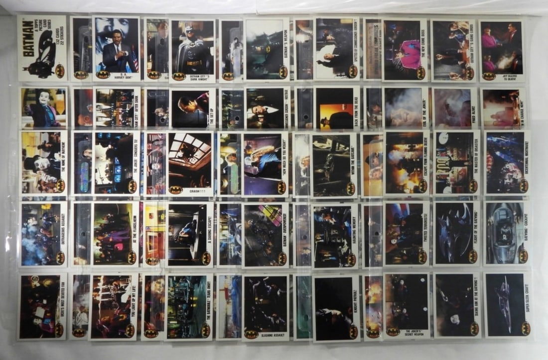 250+ BATMAN TRADING CARDS: LOOKS TO BE ALL DIFFERENT CARDS / POSSIBLE SETS in SHEETS