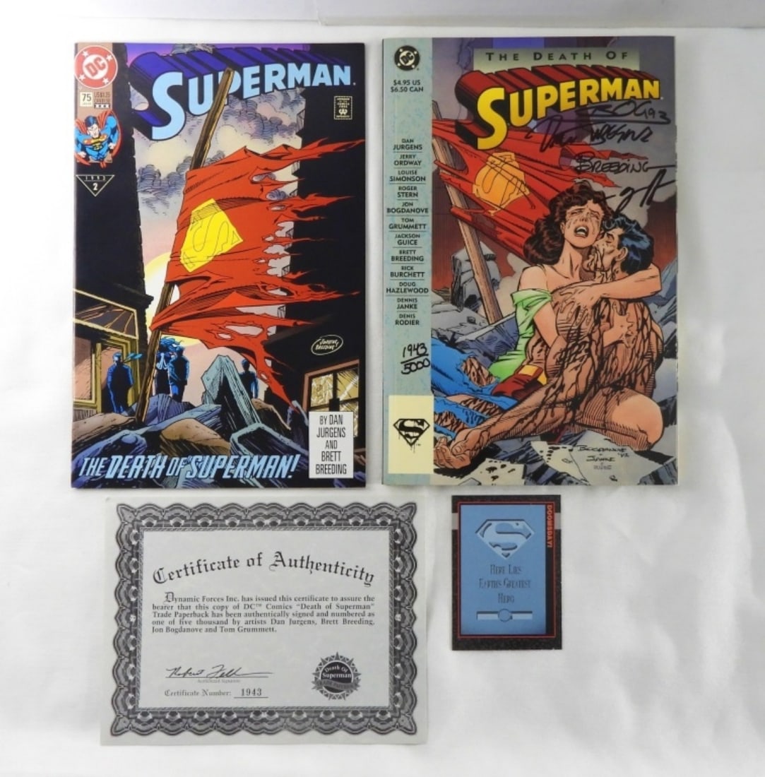 DEATH OF SUPERMAN (4) ARTIST AUTO's (1 of 6)
