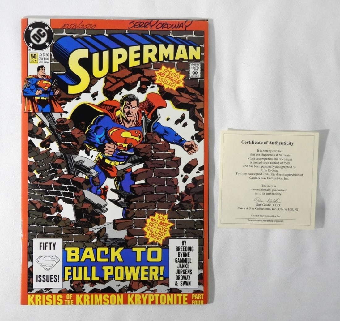 SUPERMAN SIGNED JERRY ORDWAY ARTIST (1 of 6)