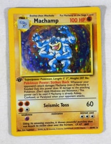 1999 POKEMON MACHAMP8/102 HOLO