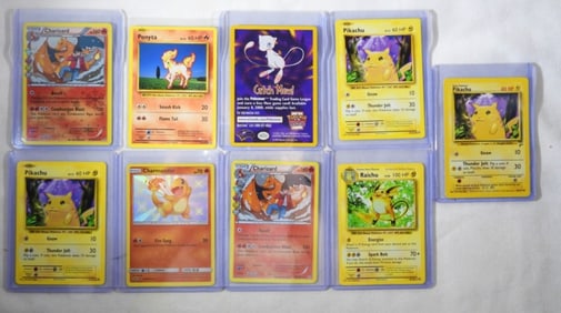LOT OF 9 POKEMON CARDS