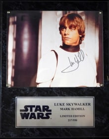 STAR WARS "MARK HAMILL" AUTO LUKE