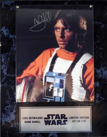 STAR WARS "MARK HAMILL" AUTO LUKE
