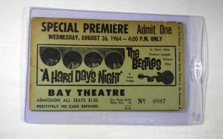 THE BEATLES CONCERT TICKET 1964