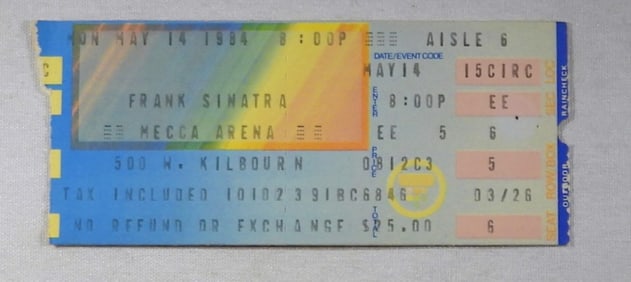 1984 FRANK SINATRA CONCERT TICKET