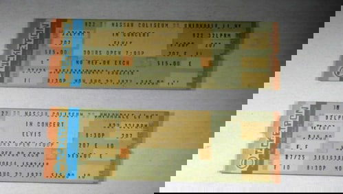 (2) 1977 ELVIS CONCERT TICKETS
