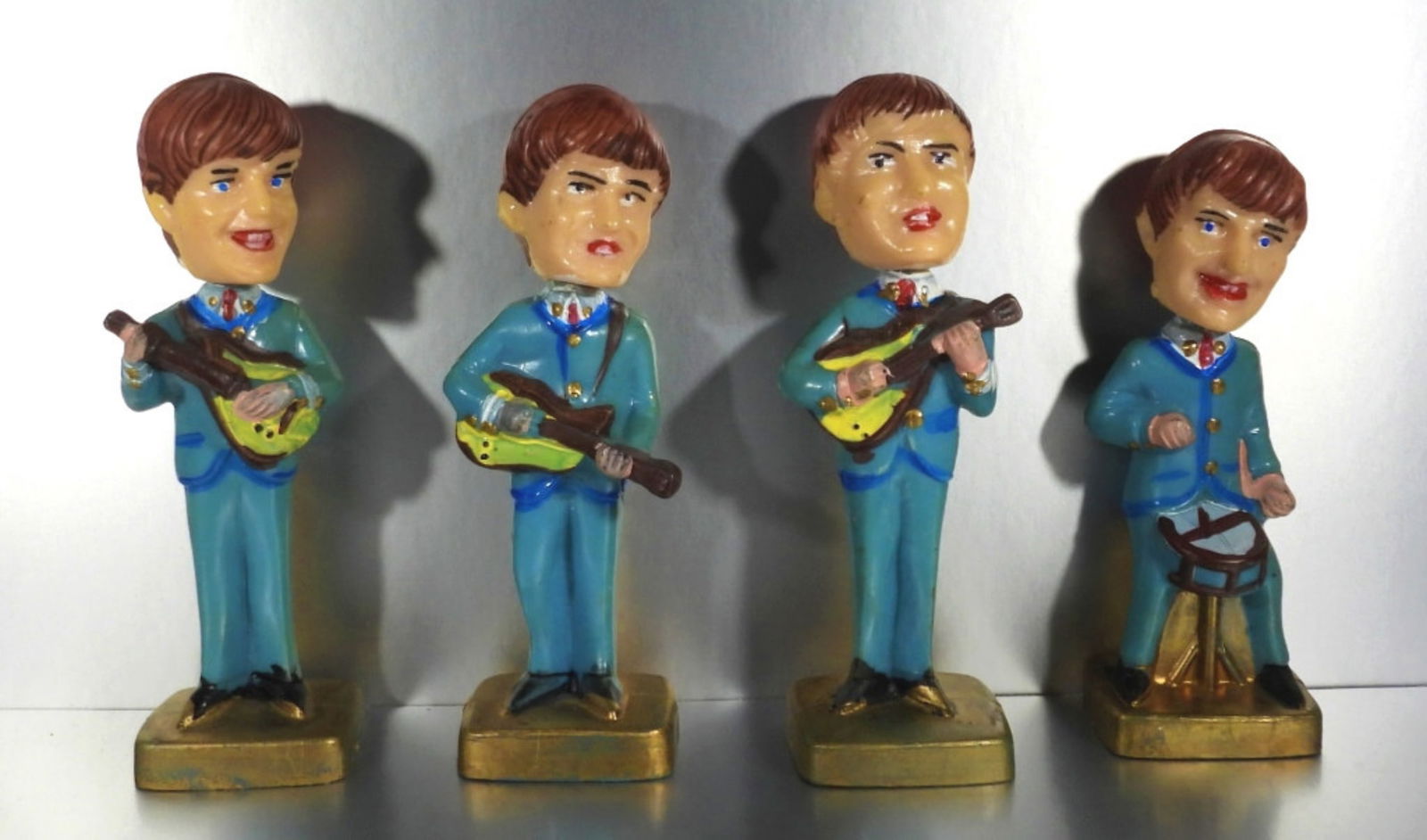 1960's BEATLES MINI BOBBLE HEAD SET of 4 (1 of 3)