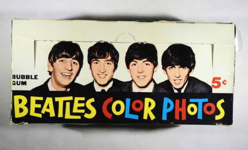 1964 TOPPS BEATLES VENDING BOX w/CARDS: 172 CARDS - GREAT MIX - NICE CONDITION OVERALL EM