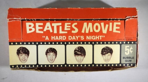 1964 TOPPS BEATLES VENDING BOX w/CARDS