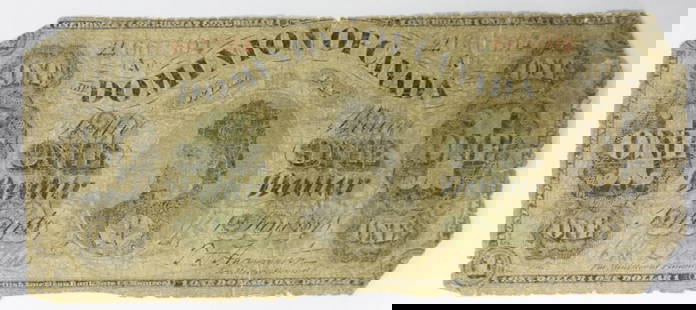 1878 $1 CANADA  BANK  NOTE: DOMINION OF CANADA, RARE NOTE, NICE FILLER