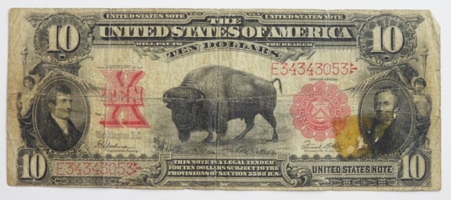 1901 $10 "BISON" UNITED STATE NOTE