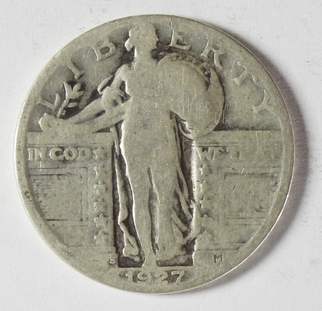 1927-S STANDING LIBERTY QUARTER: BID HERE WITH VINTAGE AUCTIONS!