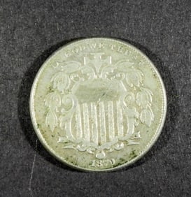 1870 SHIELD NICKEL - NICE COIN
