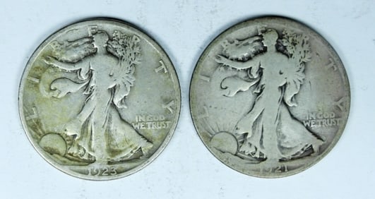 1921-S & 1923-S WALKING LIBERTY HALVES